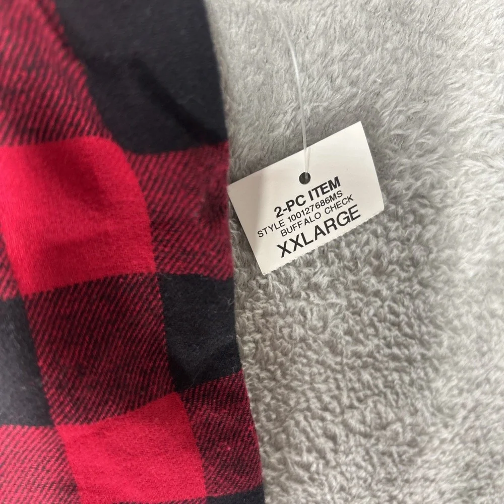CHARTER CLUB Intimates Black Straight Leg Plaid Sleep Pants Size XXL New